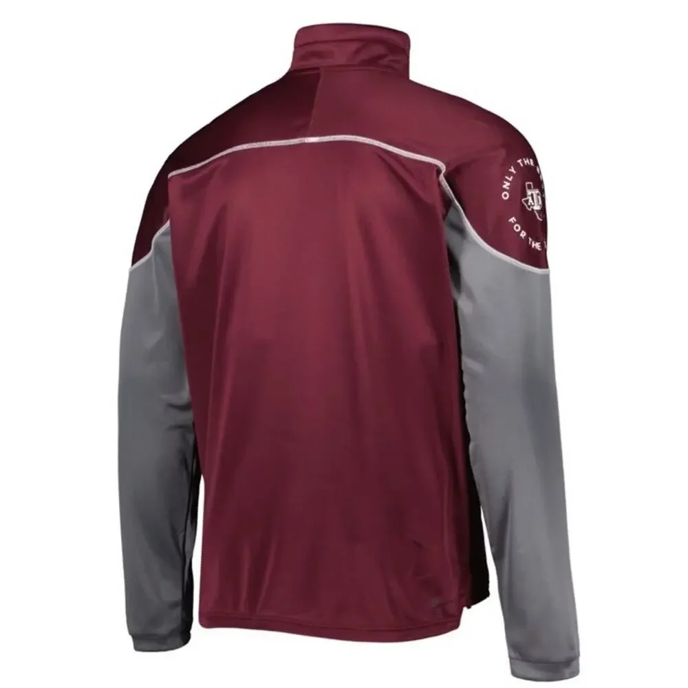 Texas A&M Aggies adidas AEROREADY Knit Quarter-Snap Jacket $80 XL Extra Large